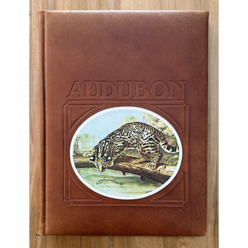 The Living World of Audubon Mammals Robert Elman 1976 Leather Cover Limited Ed.